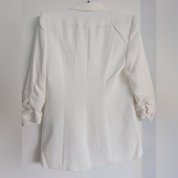Cinq A Sept New Khloe Crepe White Lined Blazer Sz 4 - Picture 2 of 5